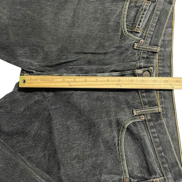 Levis 501 Jeans Mens Size 38 Black Regular Straight Leg Button Fly Denim Jeans - Picture 10 of 11